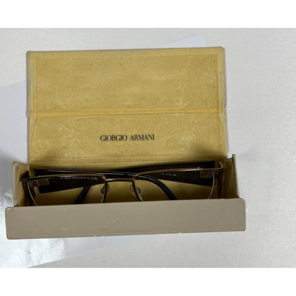 Giorgio Armani GA 543 NJG 125 Bronze Metal Brown Rectangle Eyeglass Frames - Picture 3 of 7